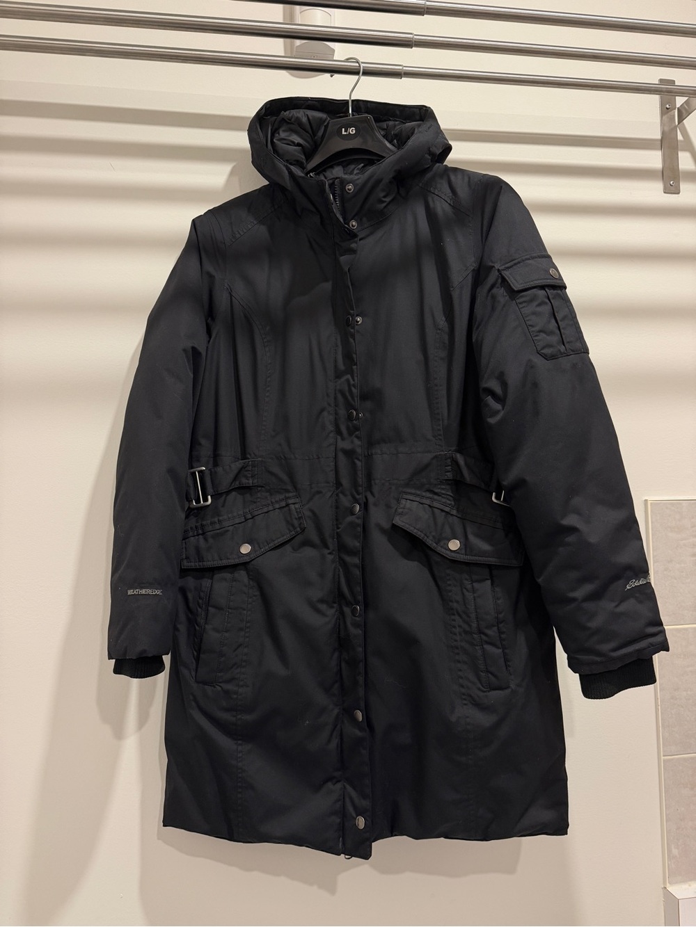 Eddie Bauer Women’s Black Hooded Parka Jacket